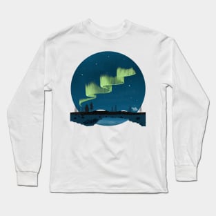 Northern lights in lapland Long Sleeve T-Shirt